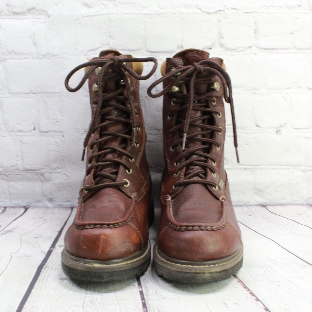 LL BEAN Kangaroo Goretex Vibram Leather Boots 7 M - Picture 4 of 9
